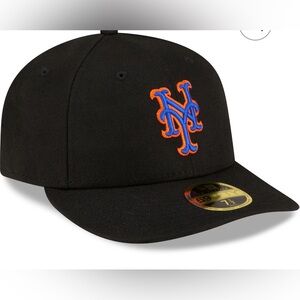 Men's New York Mets New Era Black 59FIFTY Fitted Hat Size 7 3/4